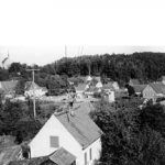 Dorfansicht um 1950, Blick Richtung Roter Berg - Foto: Privatbesitz Babette Lösel