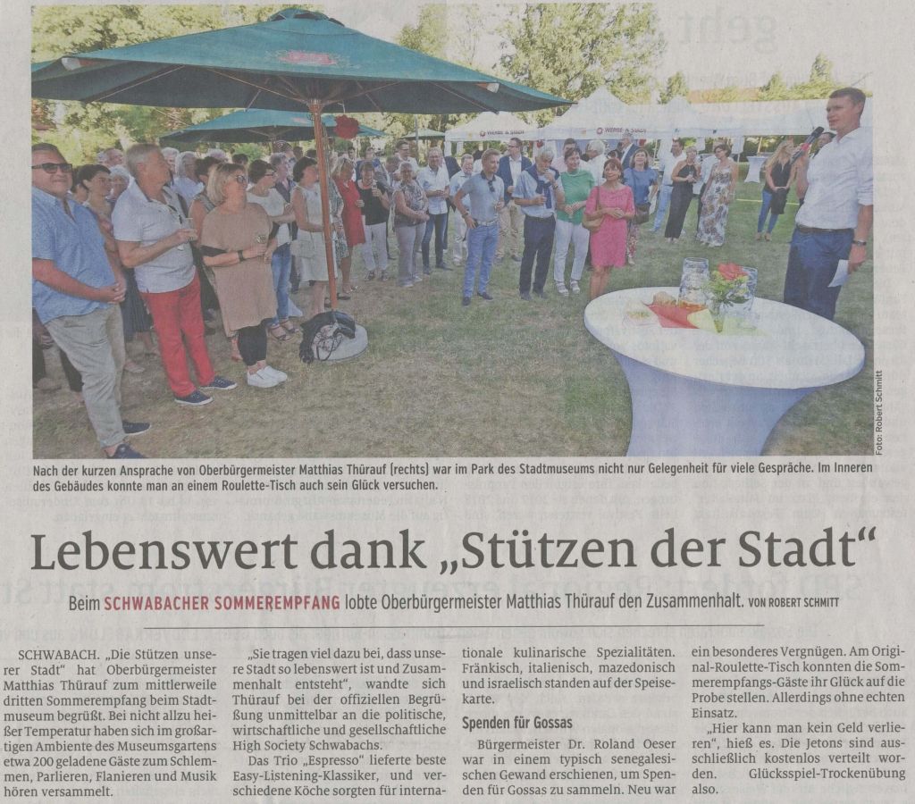 04.07.2019 Lebenswert dank "Stützen der Stadt" - Schwabacher Tagblatt