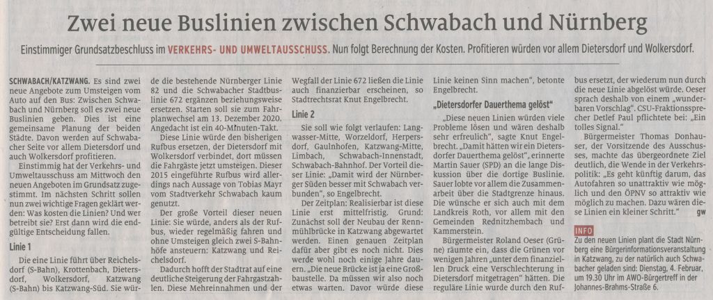 Presseberichte Schwabacher Tagblatt Archive Dietersdorf