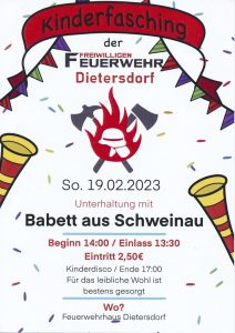 19.02.2023 - Kinderfasching FFW Dietersdorf